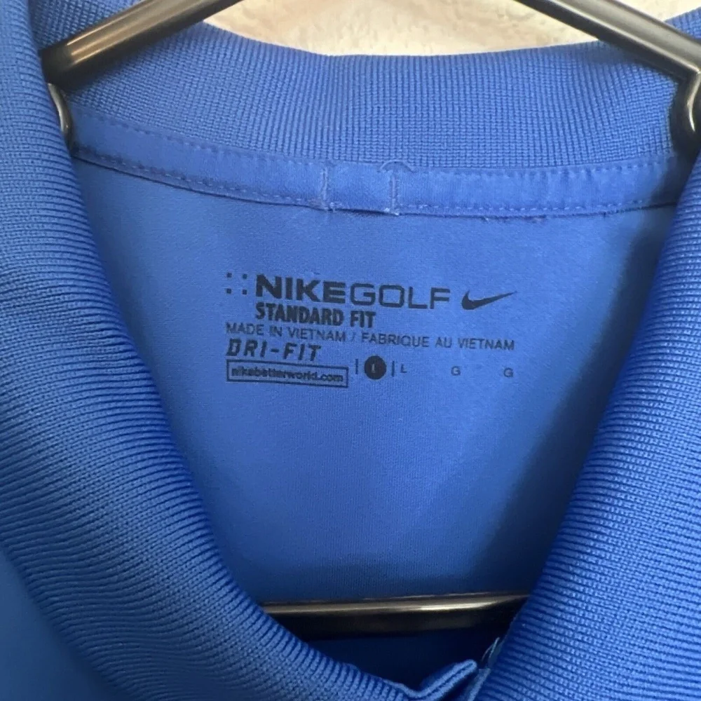 Nike Golf Dri Fit Standard Fit Royal Blue Polo Size Large